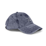 washed dad hat on model, blur society