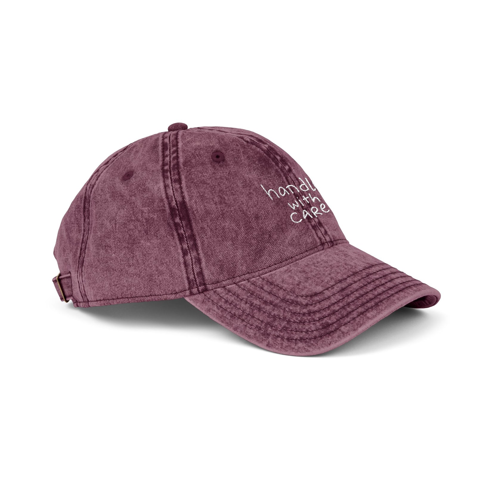 washed dad hat flat lay, blur society