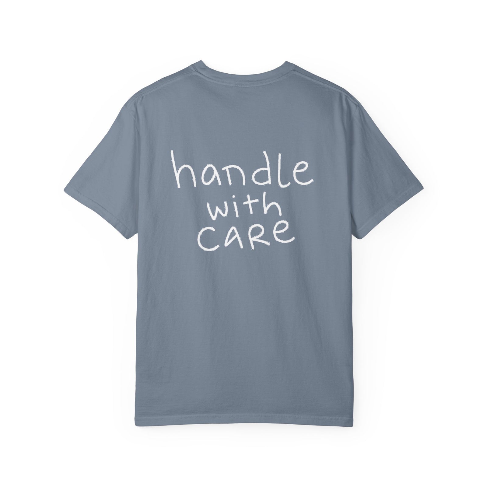 blue jean back, handle with care tee