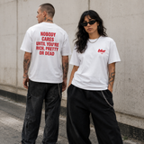 lifestyle, blur society nobody cares graphic tee