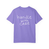 violet back, handle with care tee