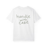 white back, handle with care tee