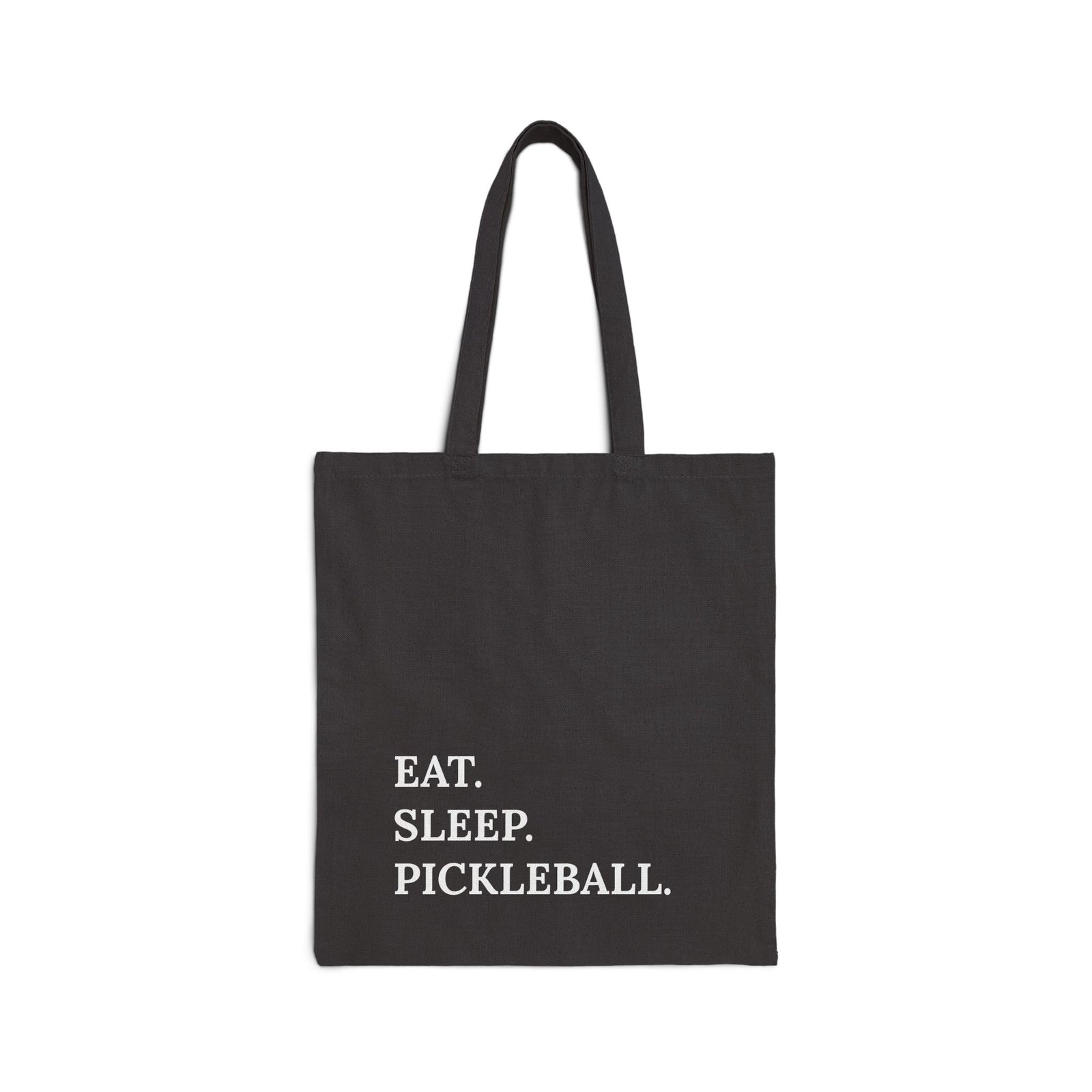 black back, eat sleep pickleball tote bag
